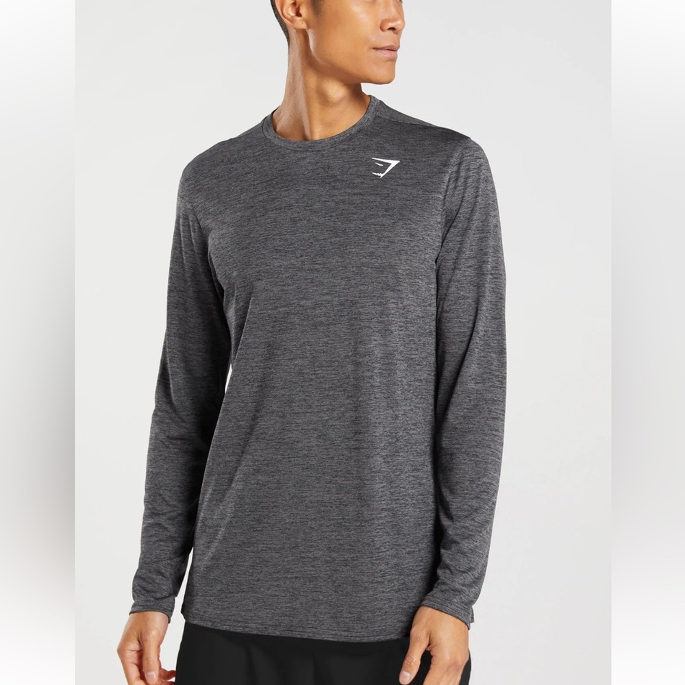 Gymshark Arrival Long Sleeve‎ Gray T-Shirt Men’s Size Medium